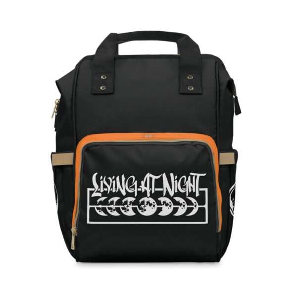 Dark Nocturnal Explorer: Living At Night Moon Phases Backpack - Image 2