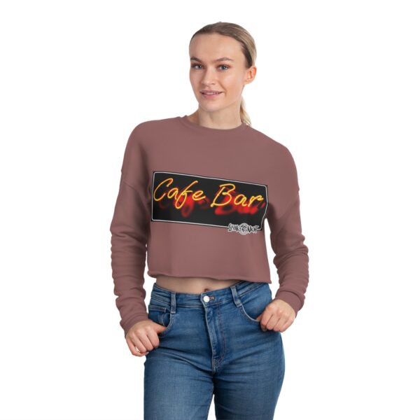 Neon Cafe Vibes Cropped Sweatshirt - Image 4