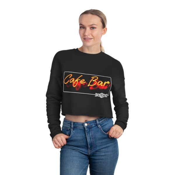 Neon Cafe Vibes Cropped Sweatshirt - Image 8